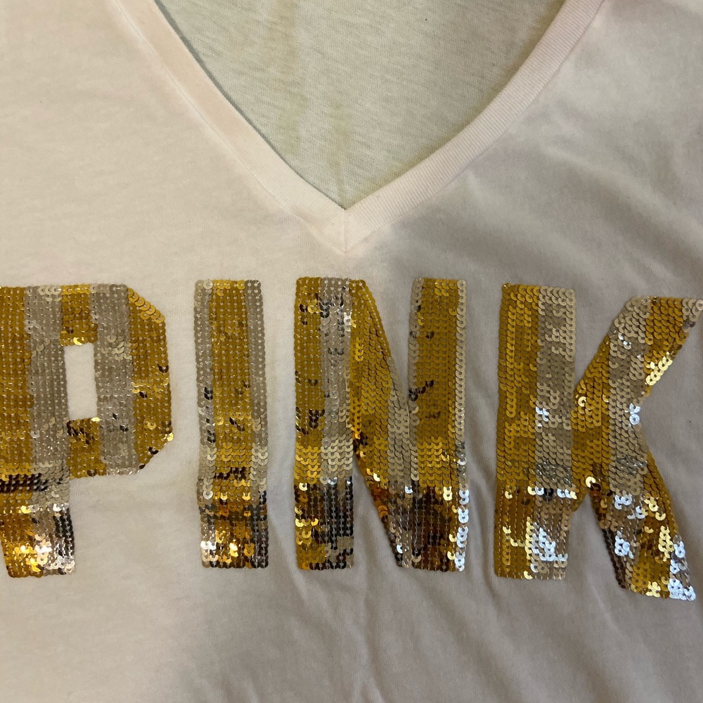Victoria's Secret Pink Gold and Silver Shirt